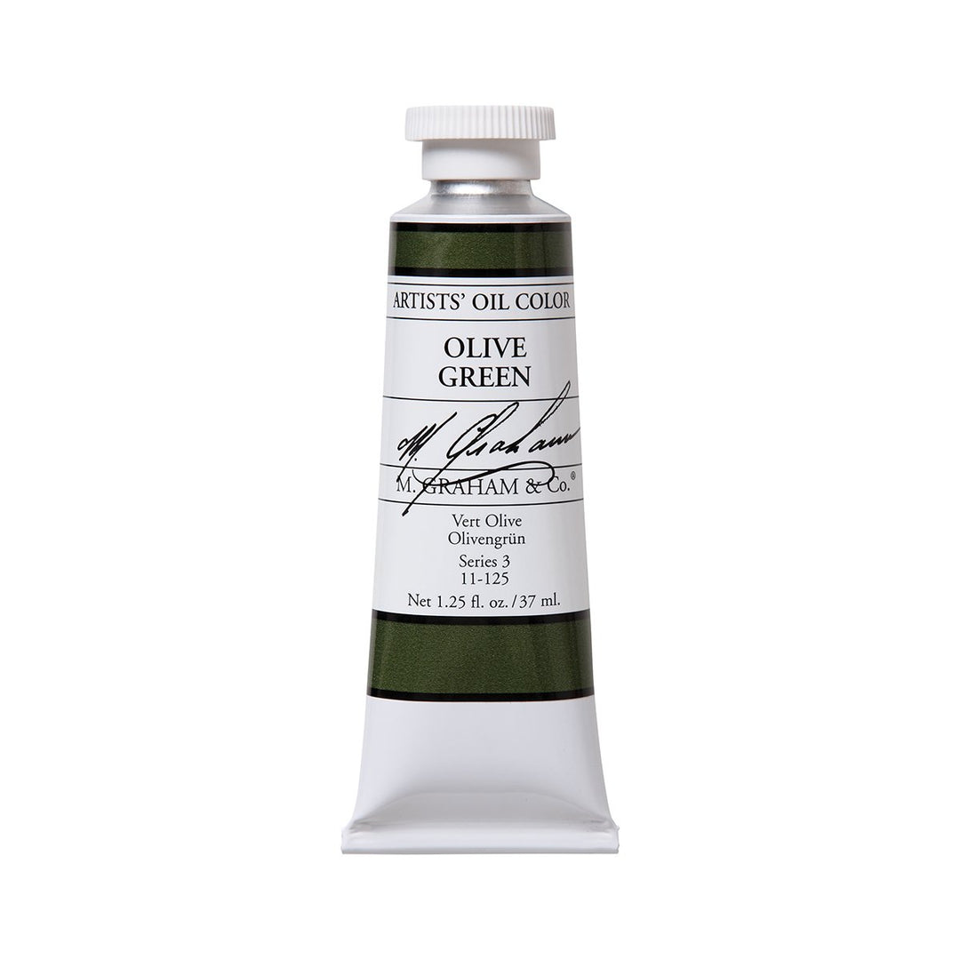 M. Graham Artist Oil Paint Olive Green 1.25oz/37ml Tube