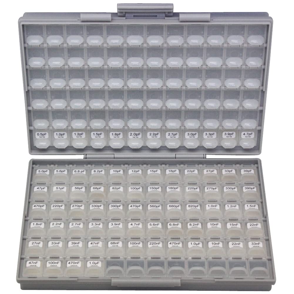 SMT SMD 0402 Capacitor kit 79 Values x 50 pcs distributed in Box-All .5p 1uF X7R