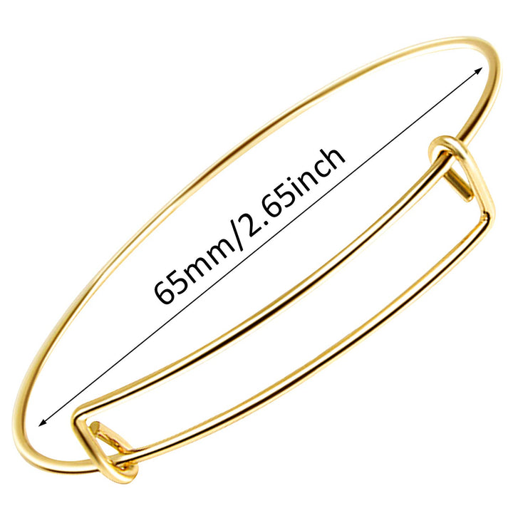 30Pcs gold Expandable Blank Bracelets Adjustable Wire Bangles with 100Pcs Tibetan Silver Charms, 200Pcs Open Jump Rings for Jewelry Making