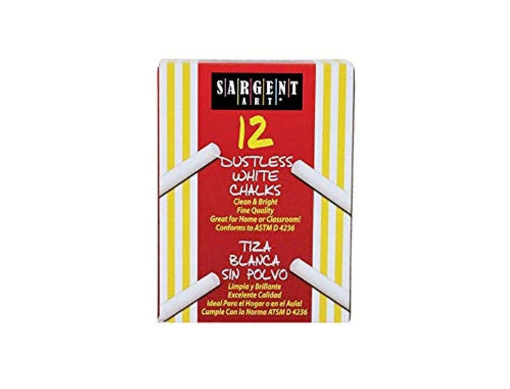 Sargent Art 66-2012 12-Count White Dustless Chalk