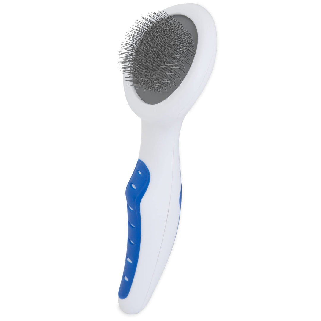 Petmate GripSoft Cat Brush, White &amp; Blue, One Size
