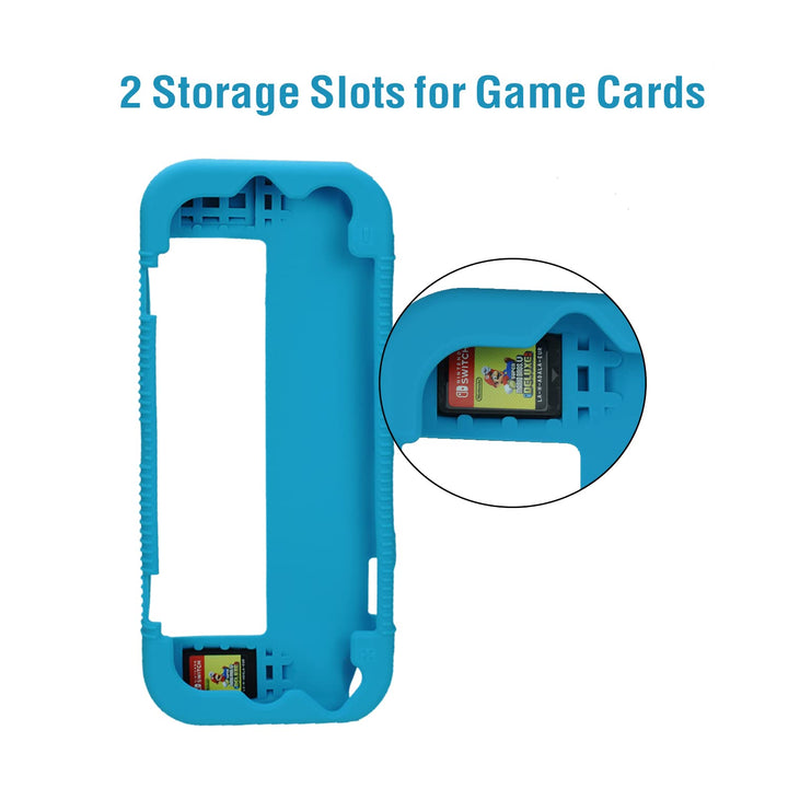 Silicone Protective Case for Nintendo Switch(OLED Model) 7-Inch 2021 Release, Grip Cover with Shock Absorption and Anti-Scratch Design, Compatible with Nintendo Switch OLED Console (Blue)
