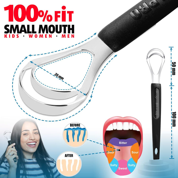 CATACC Pro Tongue Scraper, 2 Pack Professional Stainles