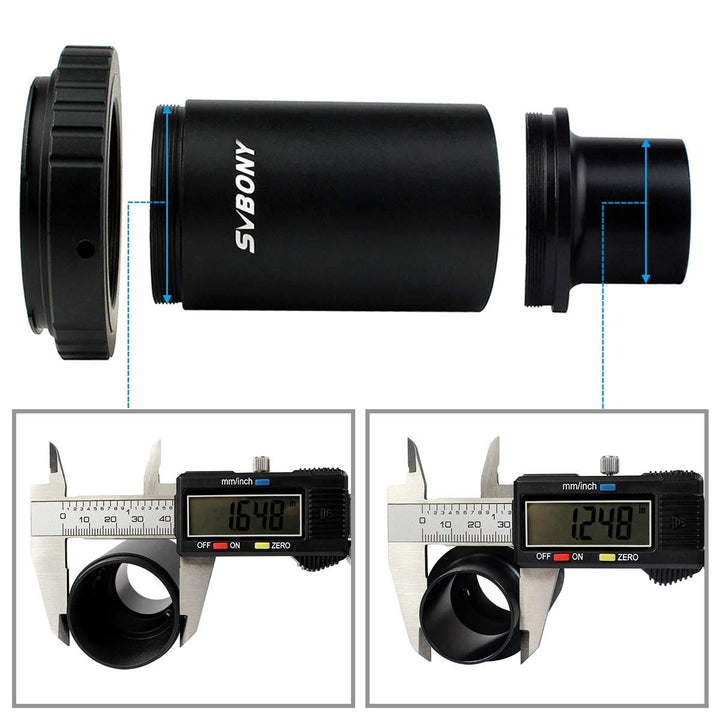 SVBONY T2 T Ring Adapter, Metal 1.25 inch Telescope Acc