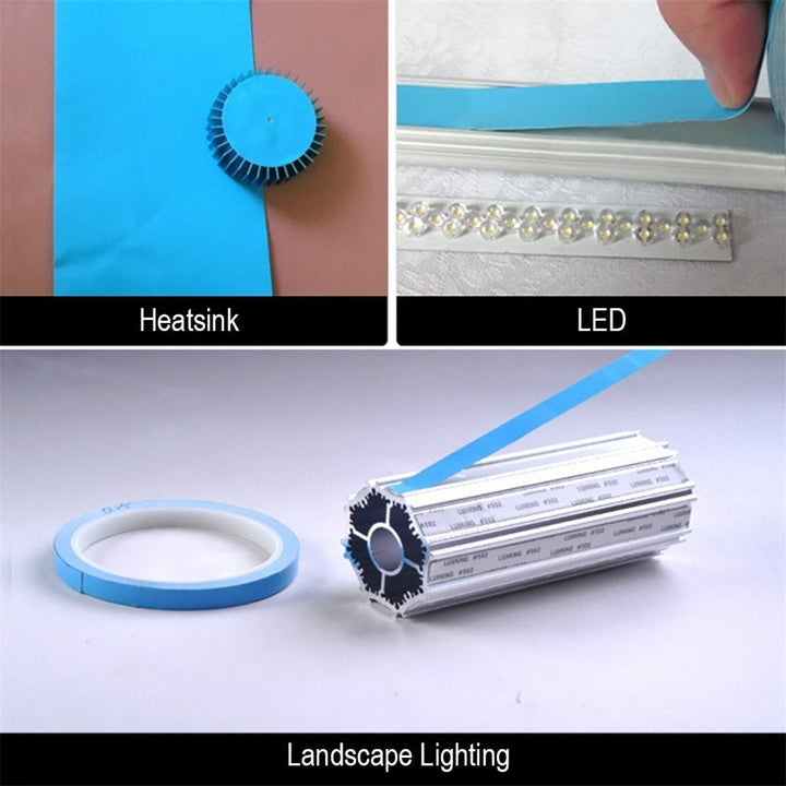 Double Sided Thermal Tape, 1Inch x 82FT Thick Thermal Adhesive Tape, High Performance Thermally Double Side Tapes Cooling Pad Apply to LED Strips, 3D Printer, BCP, VGA, PCB, GPU, SSD Drive