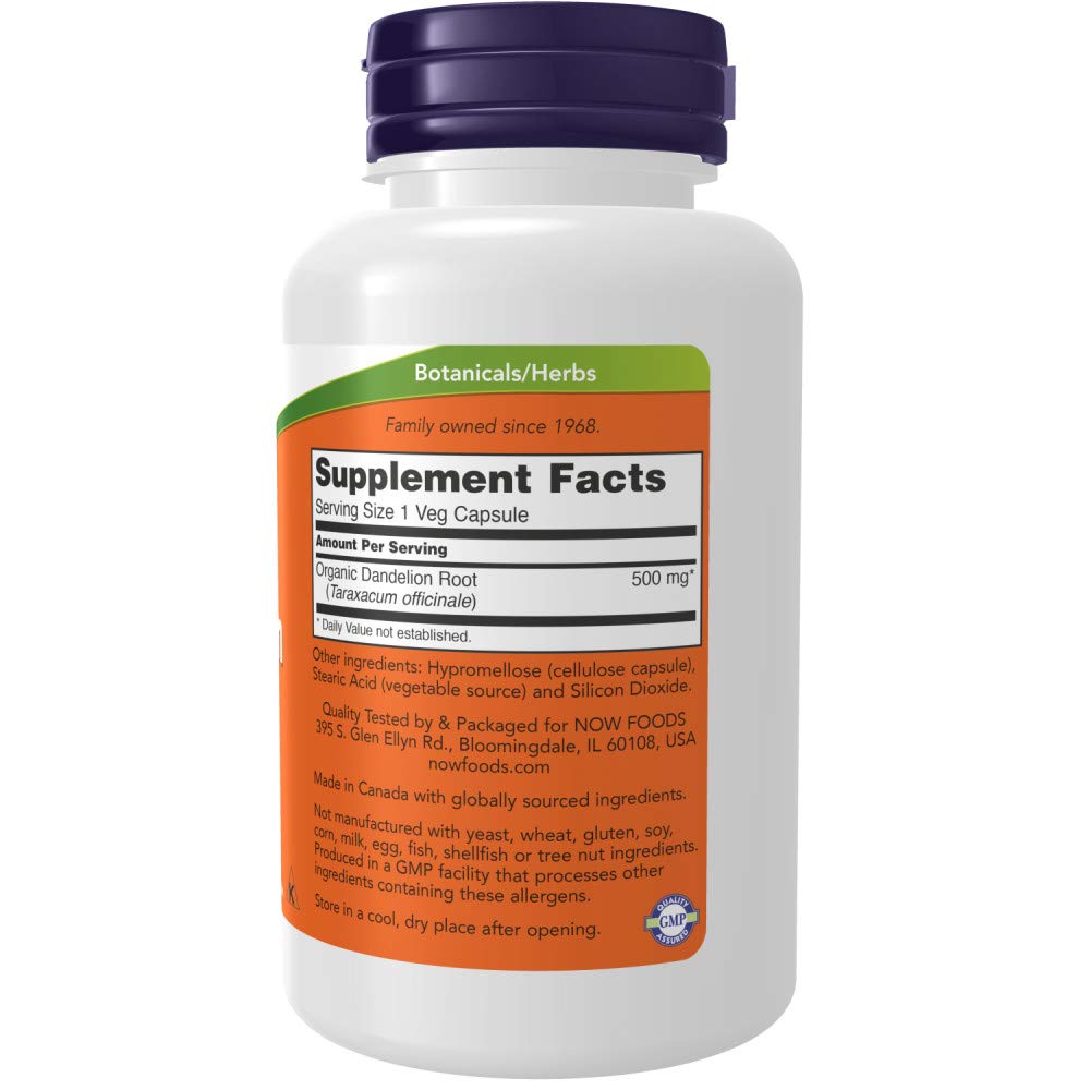 Now Foods Dandelion Root 500mg - 100 Veg Caps