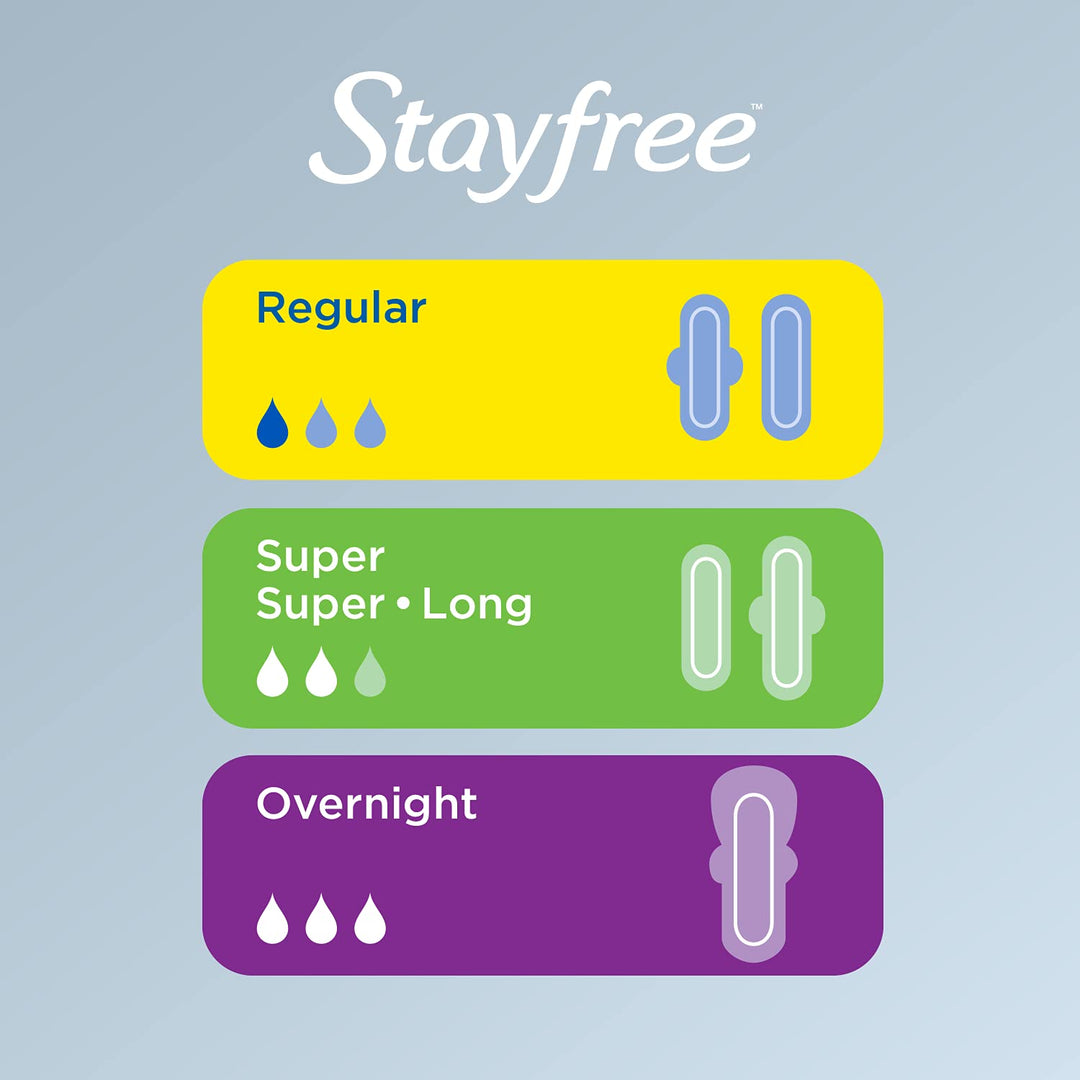 Stayfree Maxi Pads for Women with Deodorant - 66 Count