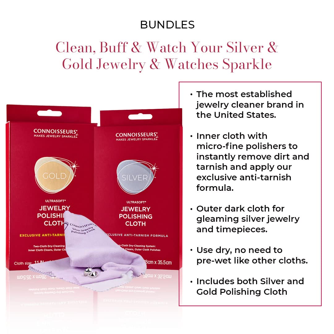 Ultrasoft Gold &amp; Silver Jewelry Polishing Cloths (Set of 2)