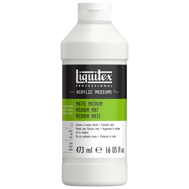 Liquitex 5116 Matte Medium Bottle, 16 oz, Multicolor, 1