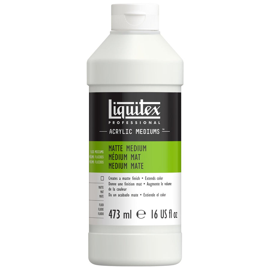 Liquitex 5116 Matte Medium Bottle, 16 oz, Multicolor, 1