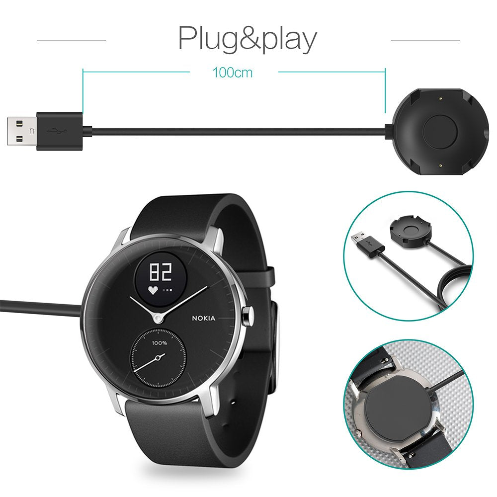 Charger Compatible with Withings Steel HR | Nokia Steel HR - 1M