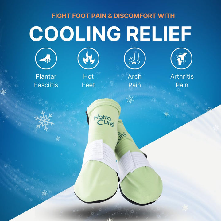 NatraCure Plantar Fasciitis Cold Therapy Socks with Com