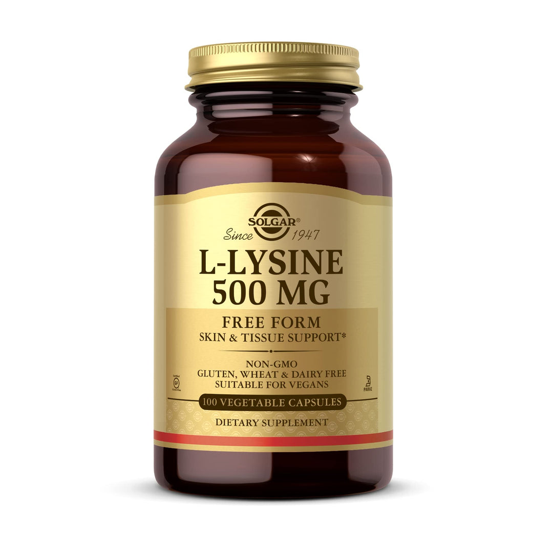 SOLGAR L-Lysine 500 mg - 100 Vegetable Capsules - Skin 