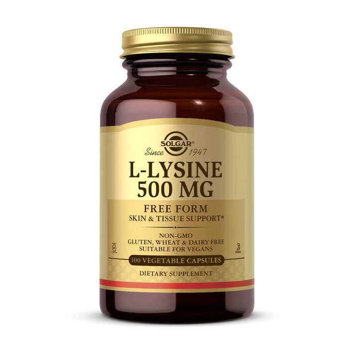 SOLGAR L-Lysine 500 mg - 100 Vegetable Capsules - Skin 