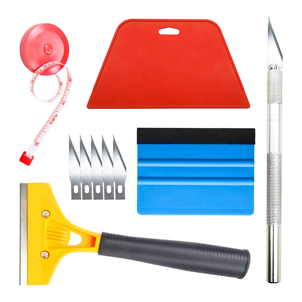 Wallpaper Smoothing Tool with 8 Scraper for Contact Paper Adhesive Vinyl