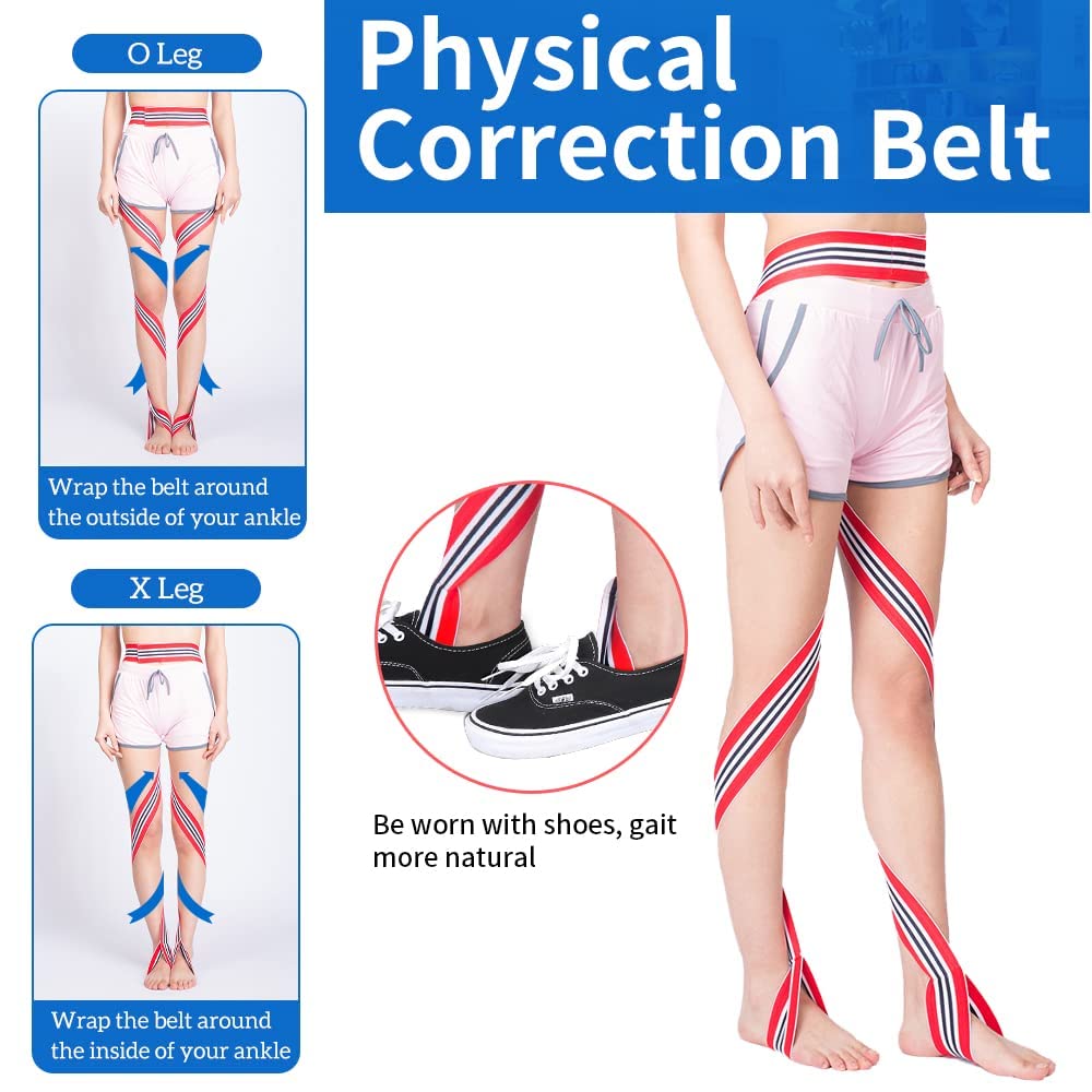 GHORTHOUD O/X Legs Correction Belt Legs Posture Corrector Band Unisex O/X Legs Bandage Lightweight Pediatric Straighten Belt for Men Women and Children(Large)