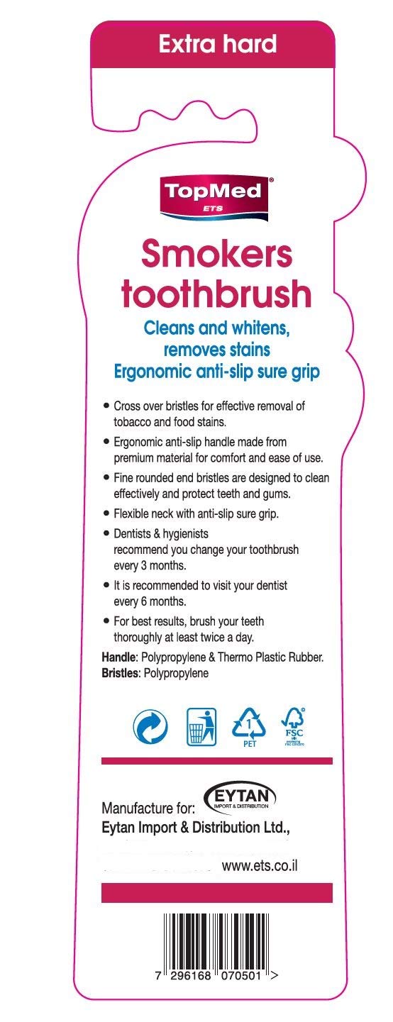 Top Med ETS Smokers Toothbrush Extra Hard (Color May Vary)