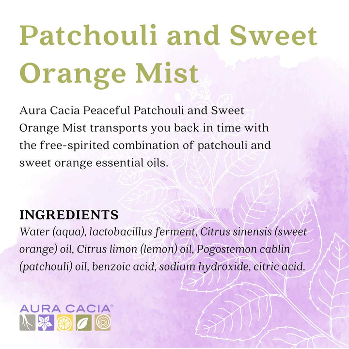, Room &amp; Body Mist, Peaceful Patchouli &amp; Sweet Orange, 4 fl oz (118 ml)