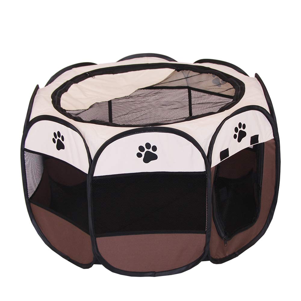 Portable Pet Playpen, Dog Playpen Foldable Pet Exercise Pen Tents Dog Kennel House Playground for Puppy Dog Yorkie Cat Bunny Indoor Outdoor Travel Camping Use