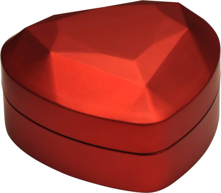 LED Red Double Couple Ring Box for Wedding, Engagement, Proposal, Birthday, Father&#39;s Day, Christmas...Luxury Heart Shaped Design LED Ring Jewelry Gift Box with Light for Women for Girls for Men