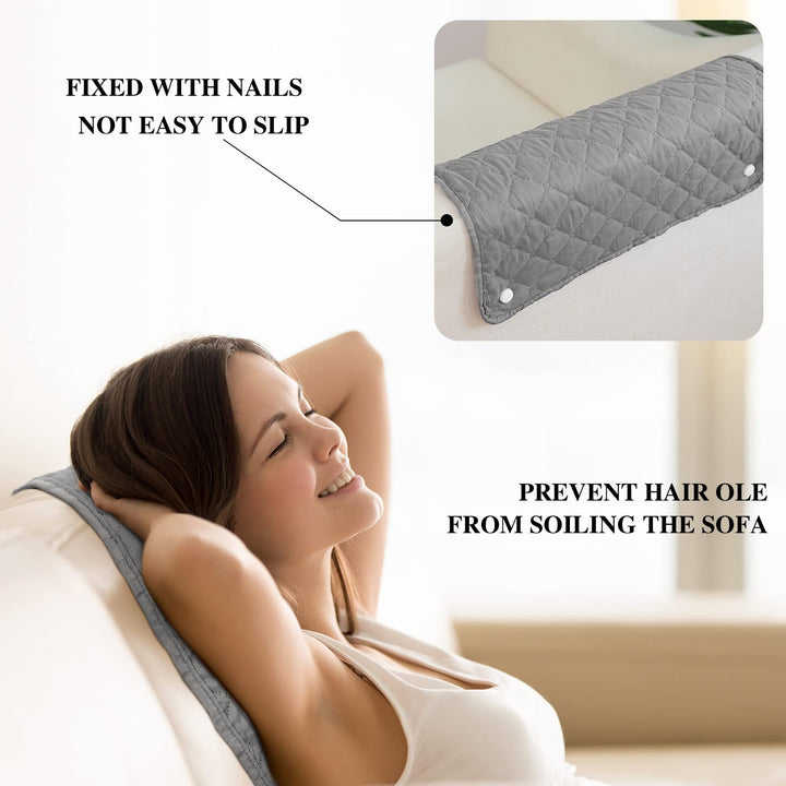 3 Pieces Recliner Headrest Protector Headrest Cover for Recliner Chair Sofa Headrest Covers Couch Headrest Protector Recliner Chair Head Protector Cover for Sofa Furniture Protectors (light gray)