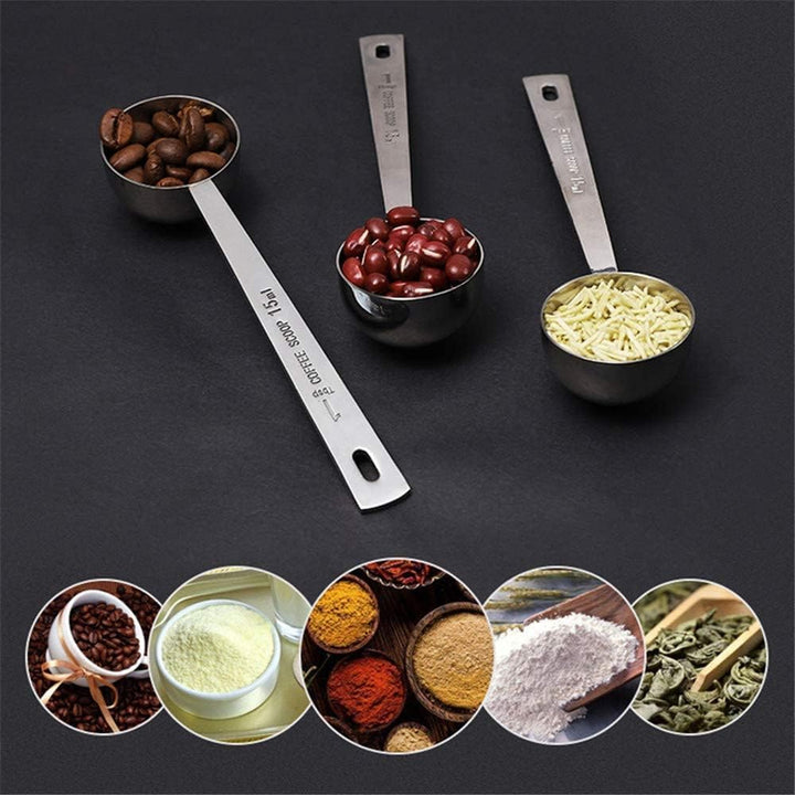 Stainless Steel 1 Tablespoon Measuring Coffee Scoop Spoon, Set of 3