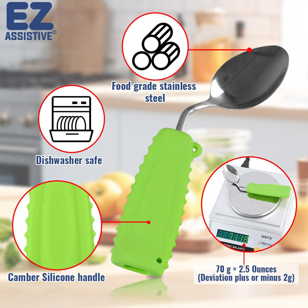 EZ Assistive Adaptive Utensils Spoon &amp; Fork Eas