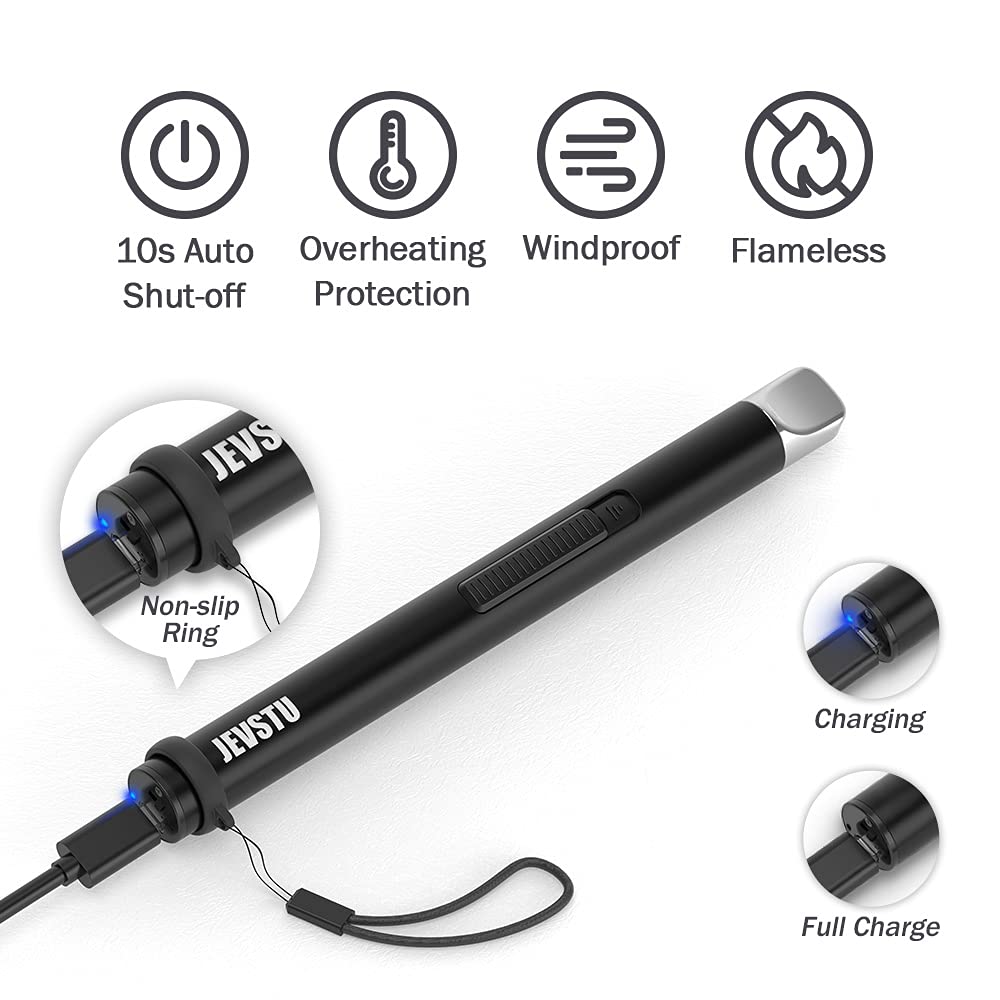JEVSTU Electric Lighter, Candle Lighter USB Rechargeabl