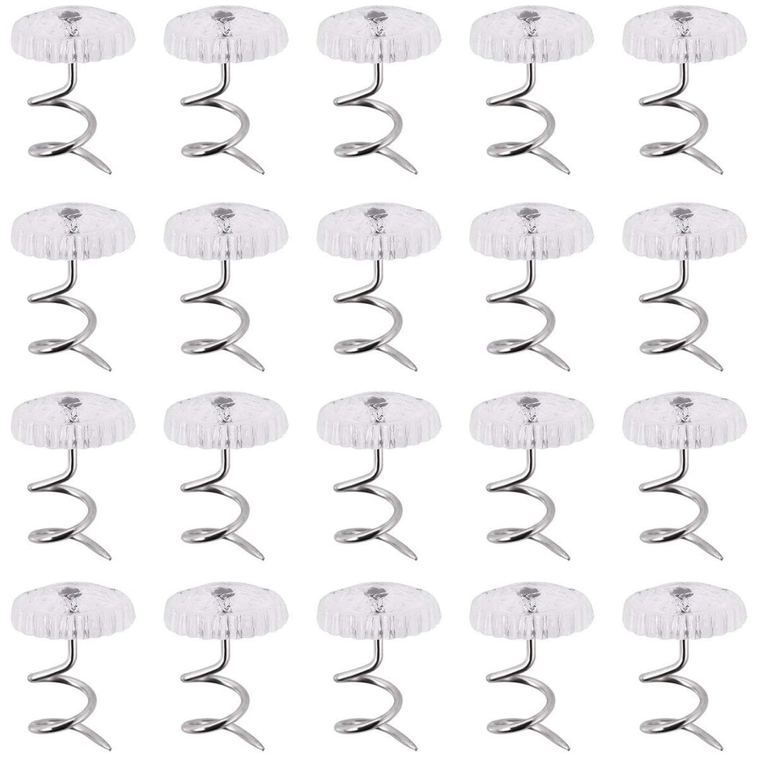 Akstore 60 Pcs Dust Ruffle Pins Bed Skirt Pins Clear He