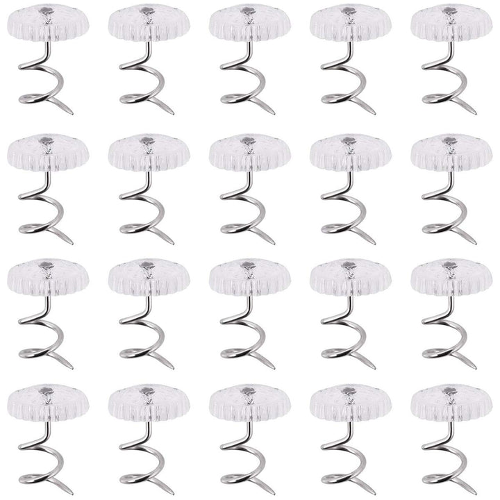 Akstore 60 Pcs Dust Ruffle Pins Bed Skirt Pins Clear He