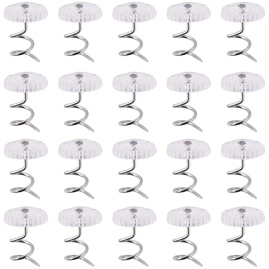 Akstore 60 Pcs Dust Ruffle Pins Bed Skirt Pins Clear He