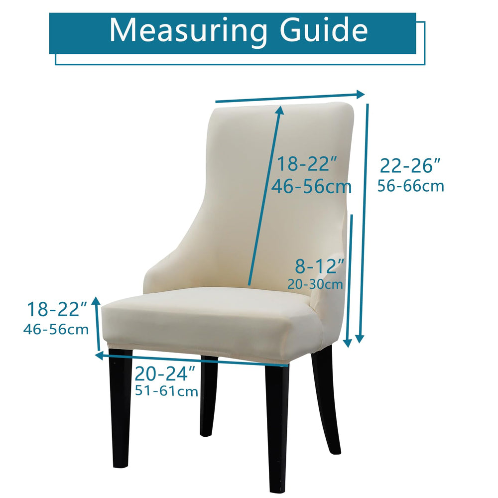 Liykimt Stretch Wingback Side Chair Slipcover-Accent Ch