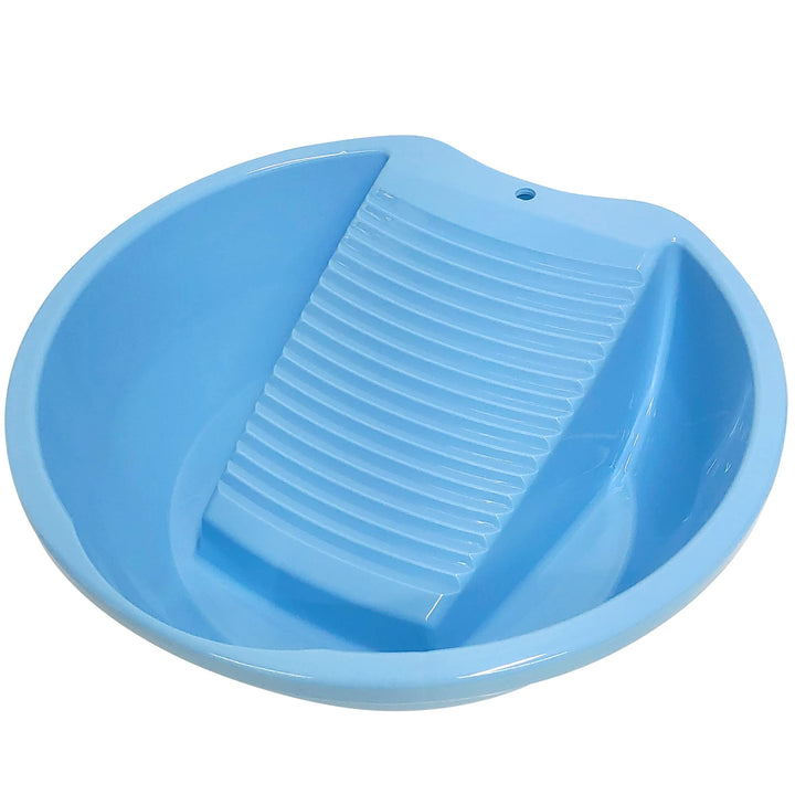 Washboard Washing Clothes Hand Wash Board - Bucket, Basin for Laundry, Blue