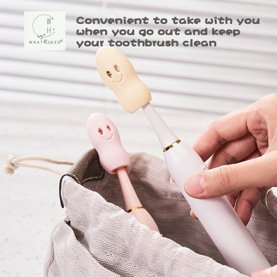 whatUneed Travel Toothbrush Head Cover Silicone Antibac