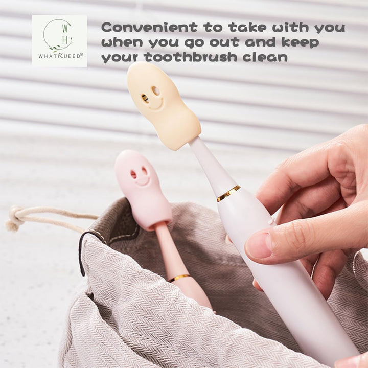 whatUneed Travel Toothbrush Head Cover Silicone Antibac