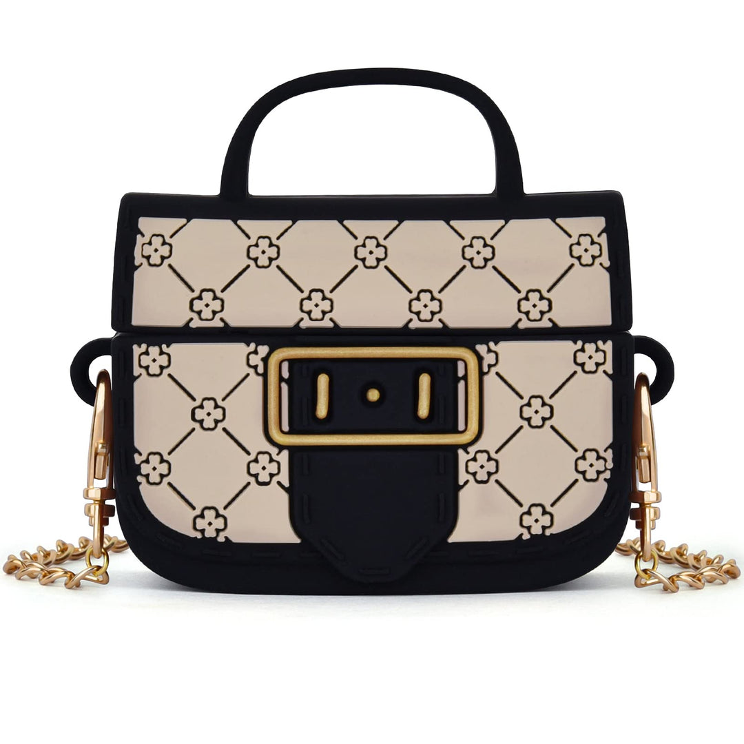 Case for Airpods Pro, Cute Cartoon Bag Apple Airpod Pro Cover Women Girls, Silicone Stylish Funny Air Pod Wireless Charging Accessories (Black)