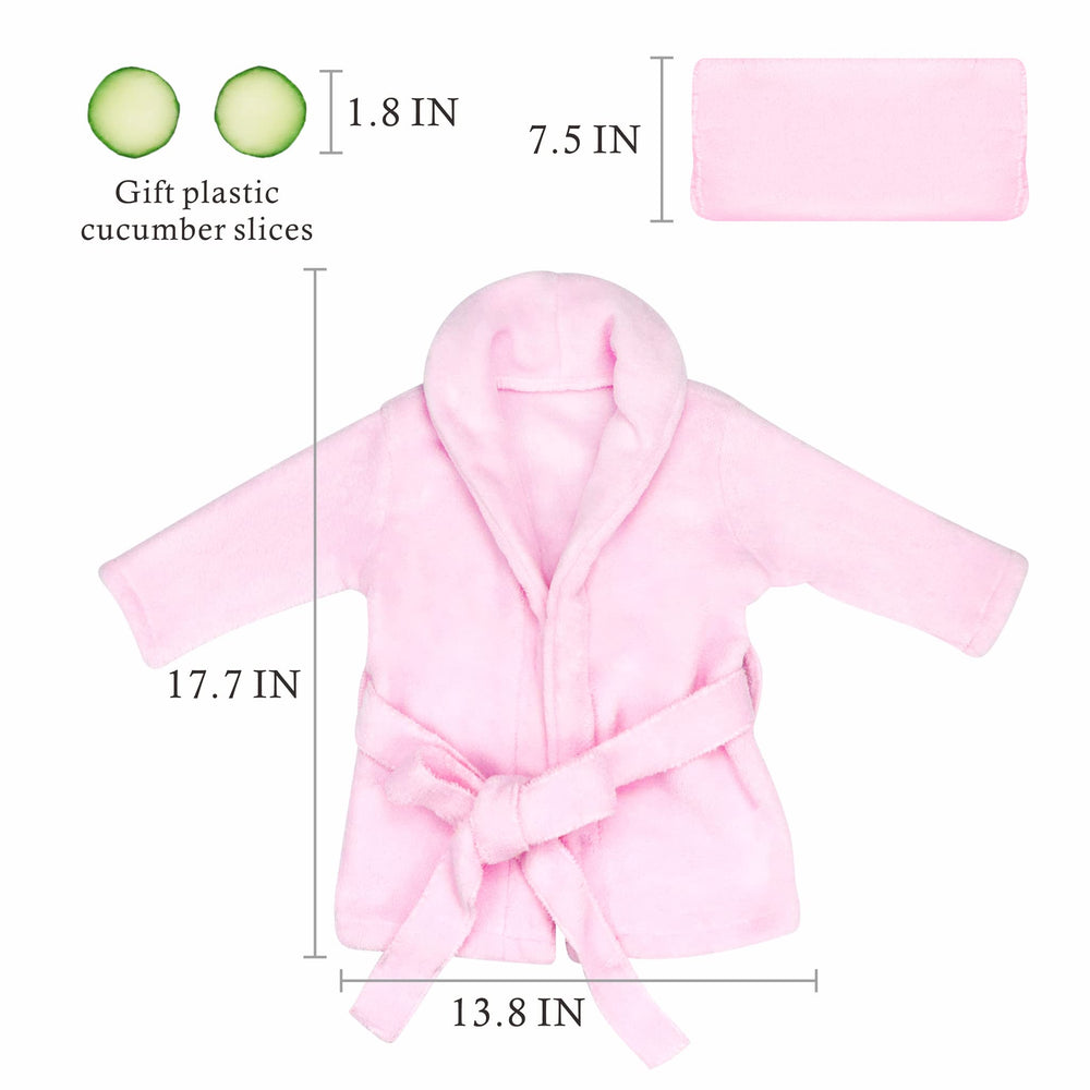 Newborn Baby Photo Props Bathrobes with Towel Sets for Boys Girls Baby Photography Props Pink