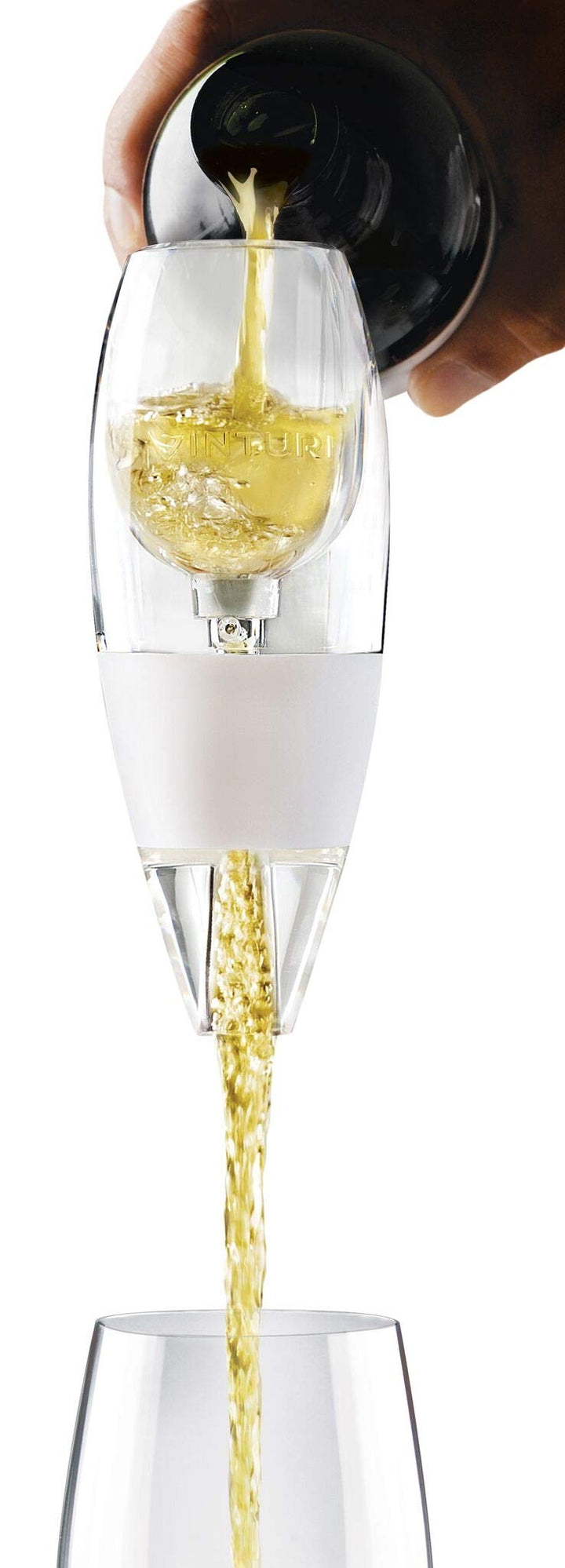 Wine Lovers Set Essential Red and White Wine Aerators, Set of 2, Black