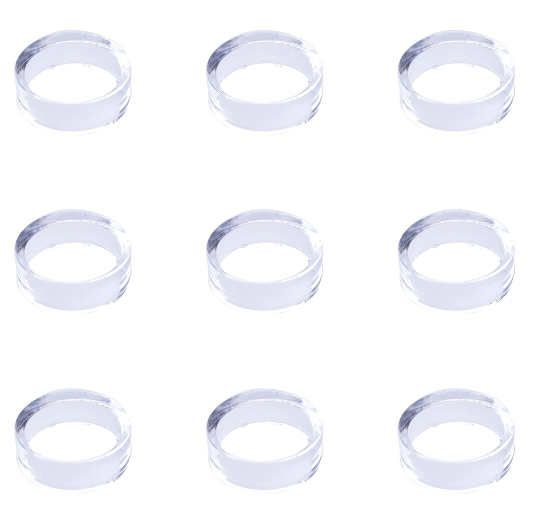 9 Pcs Display Stands Acrylic Clear Small Round Baseball Ring Stands Easel Holders for Soft Ball Tennis Ball Spheres Marbles Collection (Small)