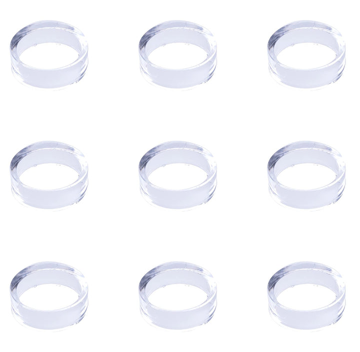 9 Pcs Display Stands Acrylic Clear Small Round Baseball Ring Stands Easel Holders for Soft Ball Tennis Ball Spheres Marbles Collection (Small)