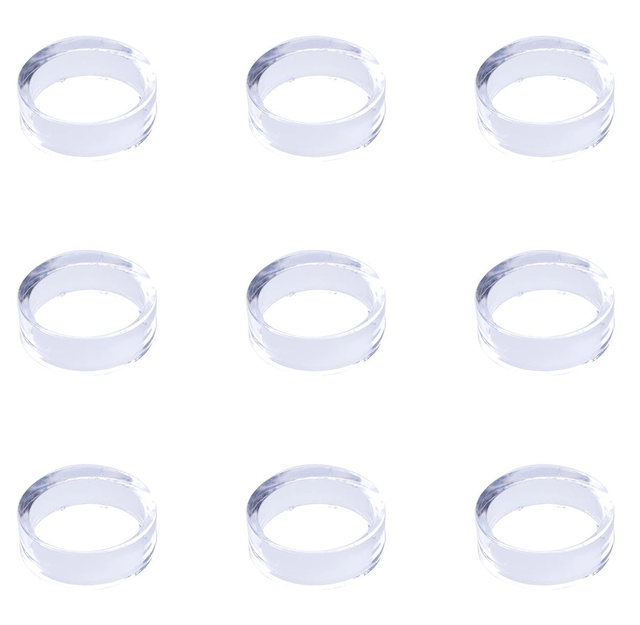 9 Pcs Display Stands Acrylic Clear Small Round Baseball Ring Stands Easel Holders for Soft Ball Tennis Ball Spheres Marbles Collection (Small)