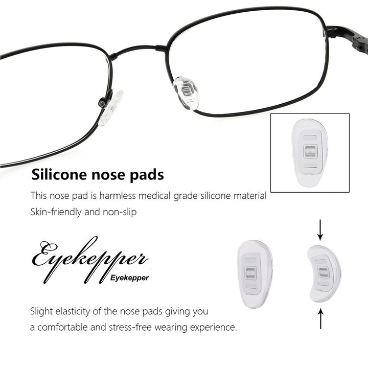 Eyekepper Mens Half-Rim Reading Glasses Memory Readers 