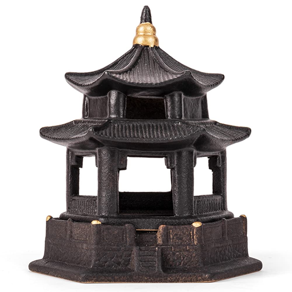 Mini Pagoda Lantern Stand - Asian Garden Decor - Japanese Decor Incense Burner - Zen Garden Sculptures &amp; Statues - Tabletop Pagoda Lantern Decor - Candle Holder - Feng Shui Yard Art - Oriental Decor
