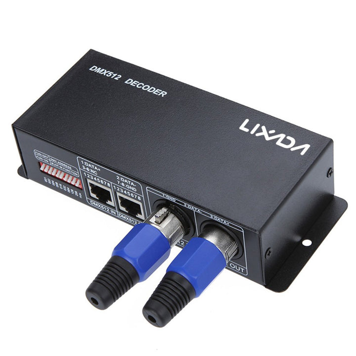 Lixada DC 12V-24V 3 Channel DMX Decorder LED Controller