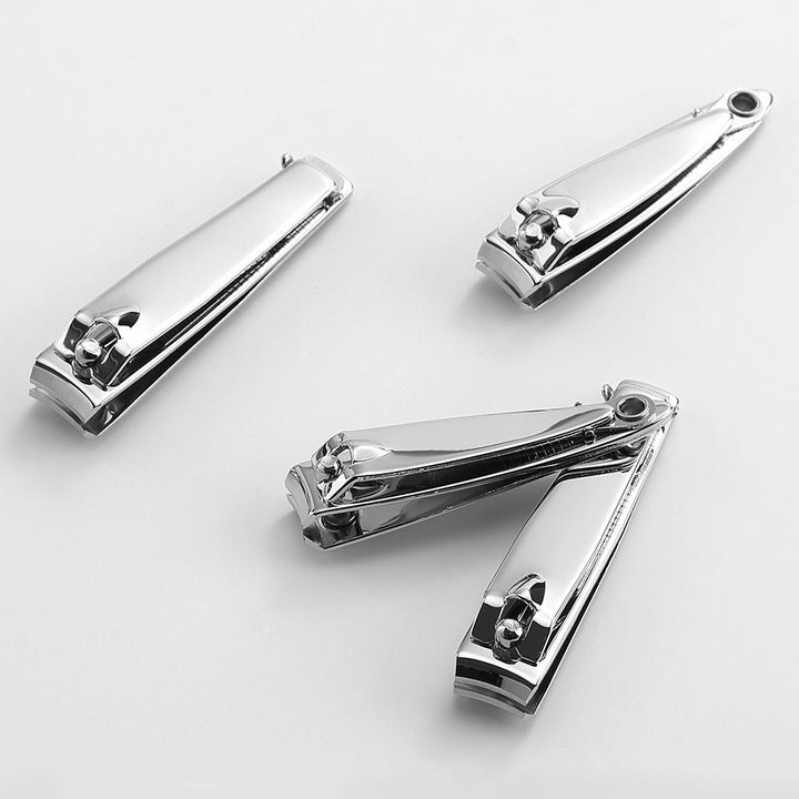 4 Pcs Nail Clippers For Fingernails and Tonenail - Swing Out Nail Cleaner / File - Sharpest Stainless Steel Clipper - Wide Easy Press Lever - Best Quality Nail Cutter