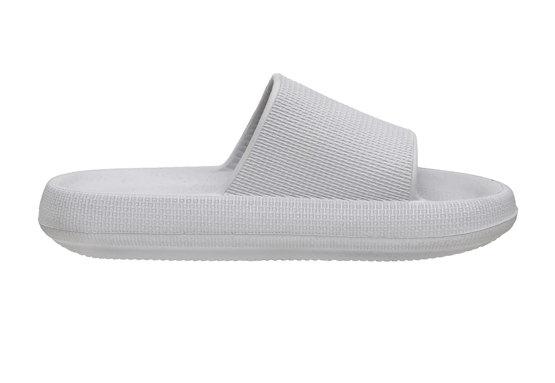Women&#39;s Feather Cloud Recovery Slide Sandals with +Comfort, Lt. Grey 7