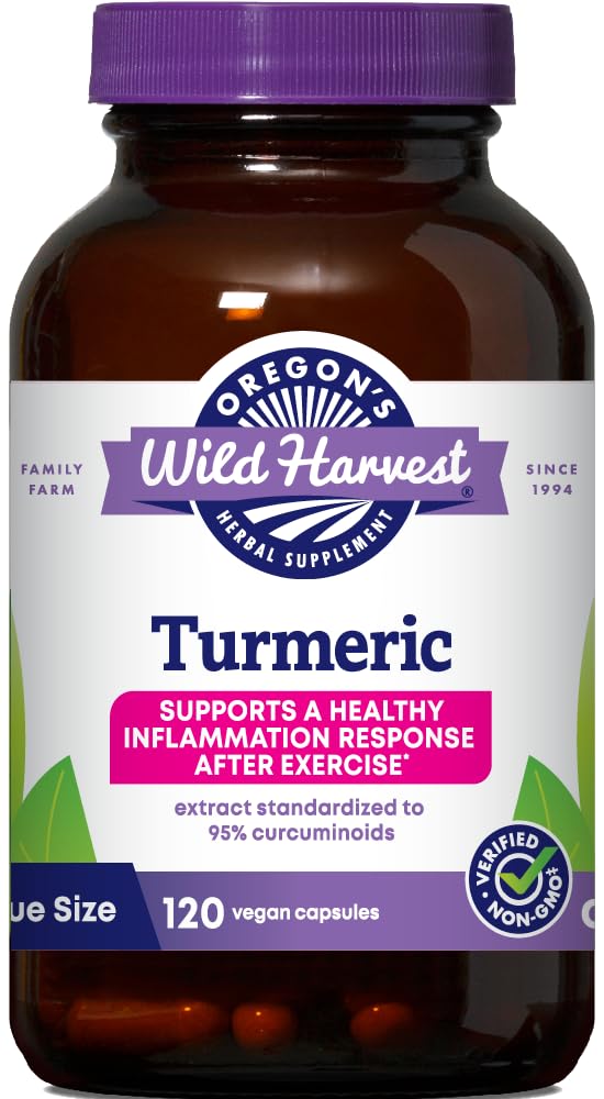 Turmeric 120 Count - Turmeric Capsules with BioPerine - Vegan, Gluten-Free, Non-GMO