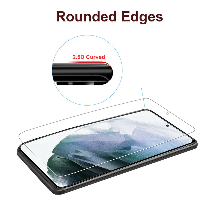 [2+2 PACK] Glass Screen Protector and Camera Lens Protector for Samsung Galaxy S21 FE 5G(2022)(NOT for S21) with Easy Installation Tray Tempered Glass, 0.33mm, Anti Scratch, Bubble Free