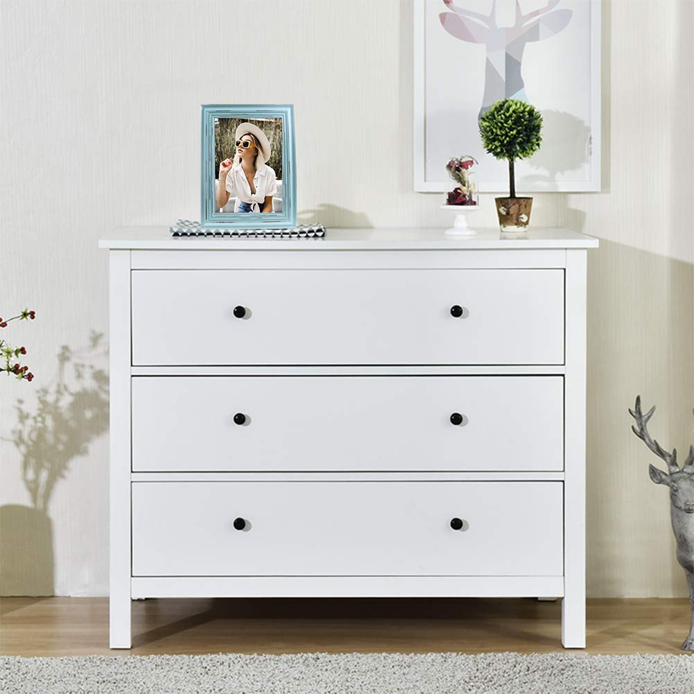 5x7 Picture Frame Distressed Teal Rustic Wood Photo Frames 5 by 7 Turquoise Frames Weathered Photo Stand Tabletop/Wall Hanging(NOT REAL GLASS COVER)