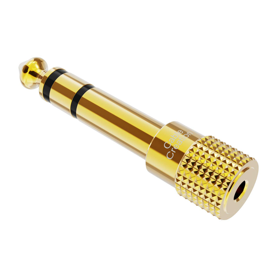 1/4&#39;&#39; to 1/8&#39;&#39; Headphone Audio Adapter, 6.35mm to 3.5mm Male to Female TRS Stereo Jack, Gold Plated Audio Jack Convertor for Cellphone,Speaker,Mic,iPod,Receiver,Guitar, Digital Piano